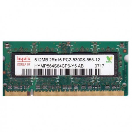 Kit de memoria SODIMM 512  PC2- 5300-LT